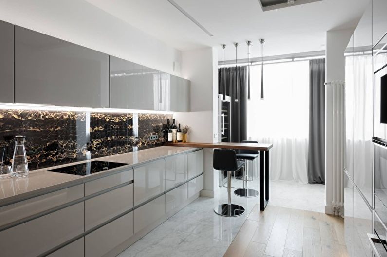 Interior design kitchen in a modern style - photo