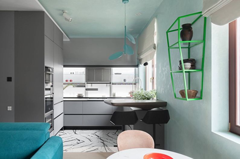 Interior design kitchen in a modern style - photo