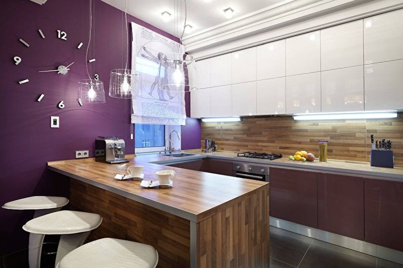 Interior design kitchen in a modern style - photo