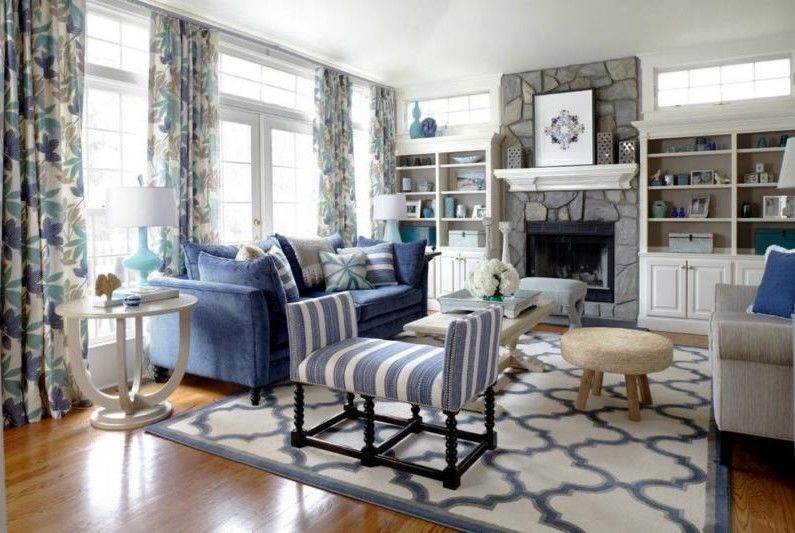 Design curtains for the living room - photo