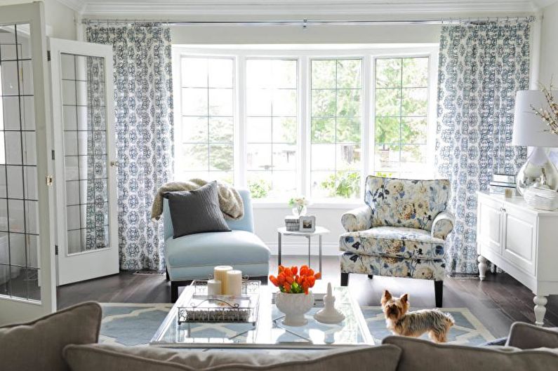 Design curtains for the living room - photo