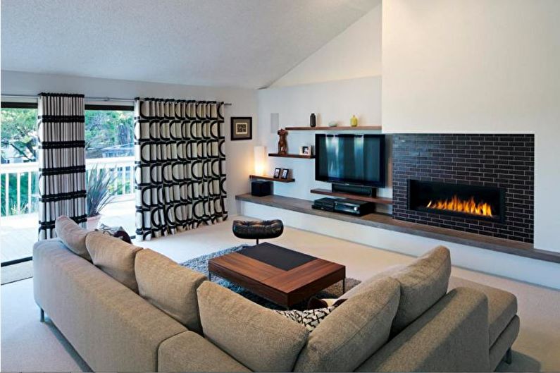 Design curtains for the living room - photo