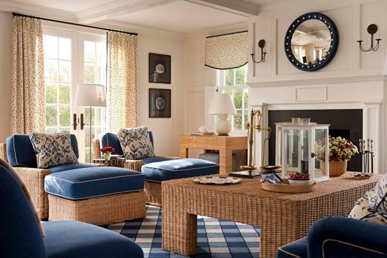 Design curtains for the living room - photo