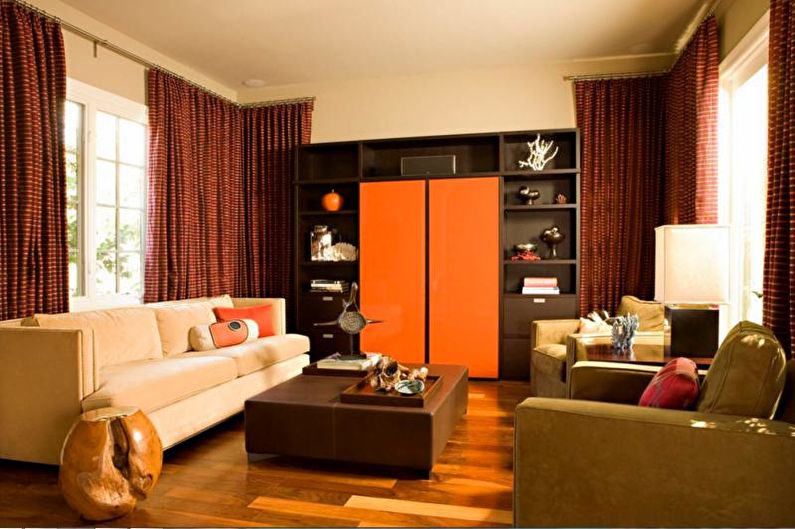Design curtains for the living room - photo