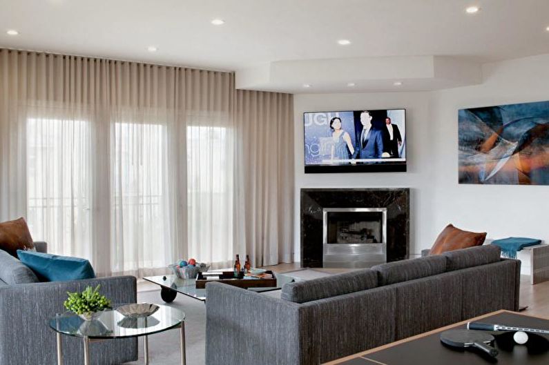 Design curtains for the living room - photo