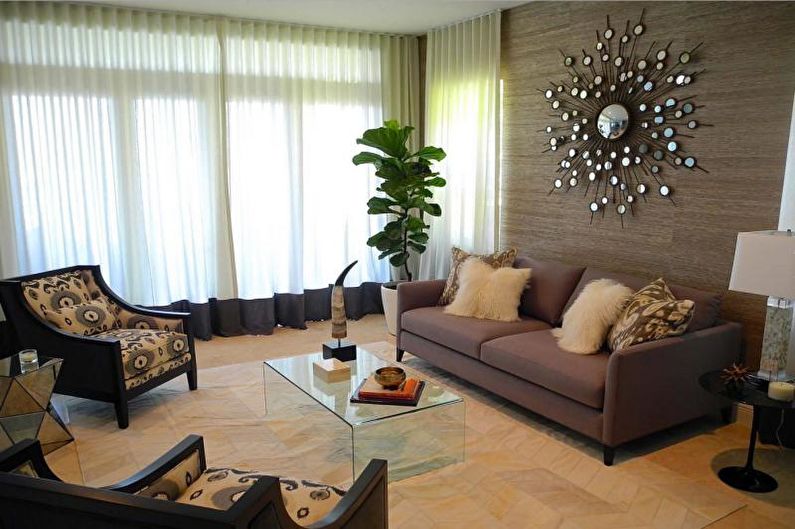 Design curtains for the living room - photo