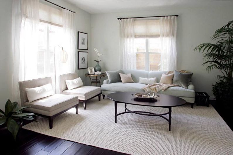 Design curtains for the living room - photo