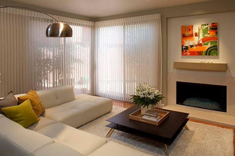 Design curtains for the living room - photo