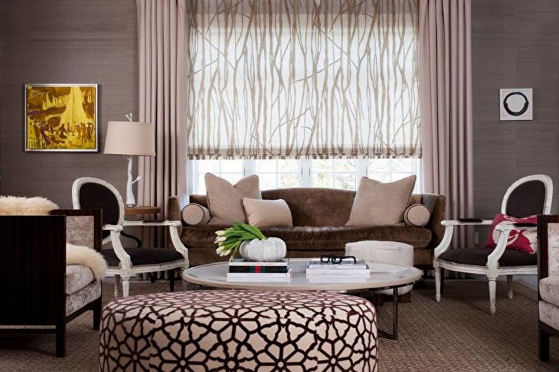 Design curtains for the living room - photo