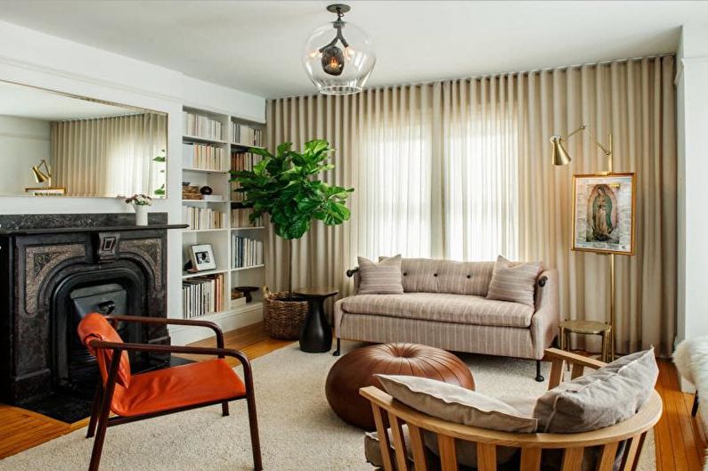 Design curtains for the living room - photo