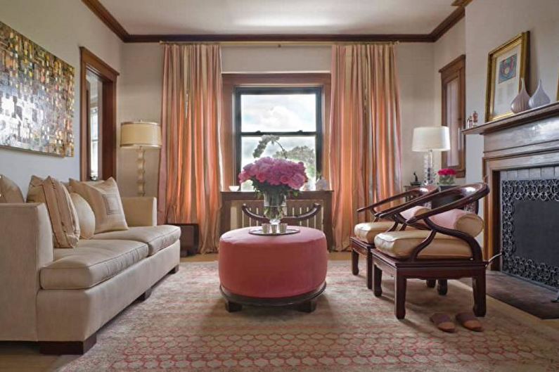 Design curtains for the living room - photo