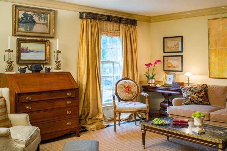 Design curtains for the living room - photo