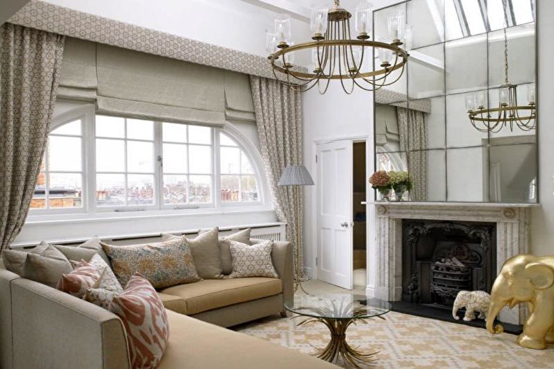 Design curtains for the living room - photo