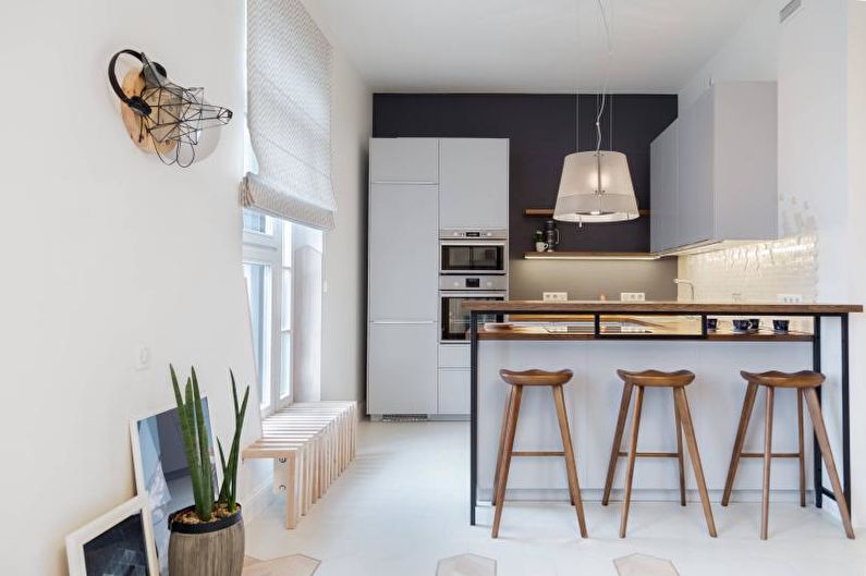 Black and White Scandinavian Style Kitchen - Interior Design