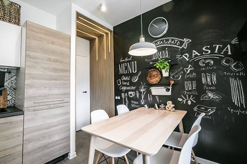 Black and White Scandinavian Style Kitchen - Interior Design