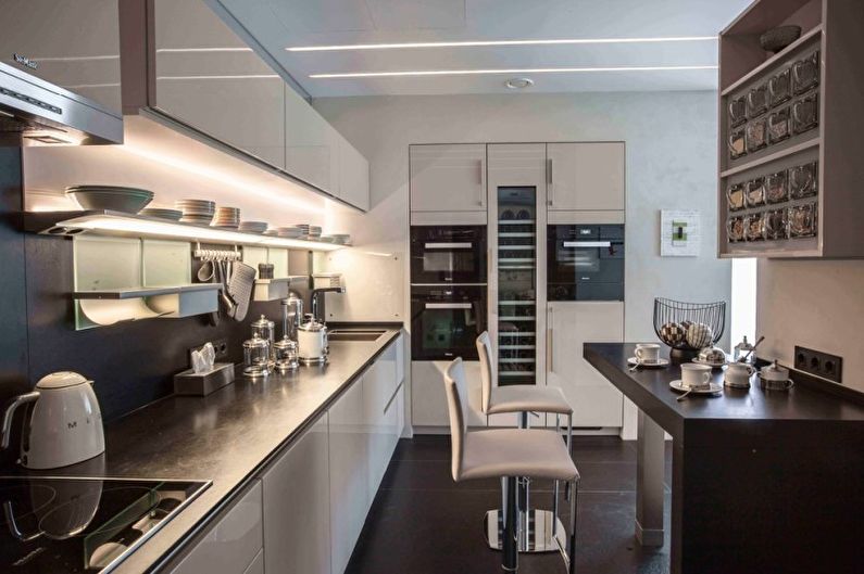 Design d'intérieur de cuisine high-tech - photo