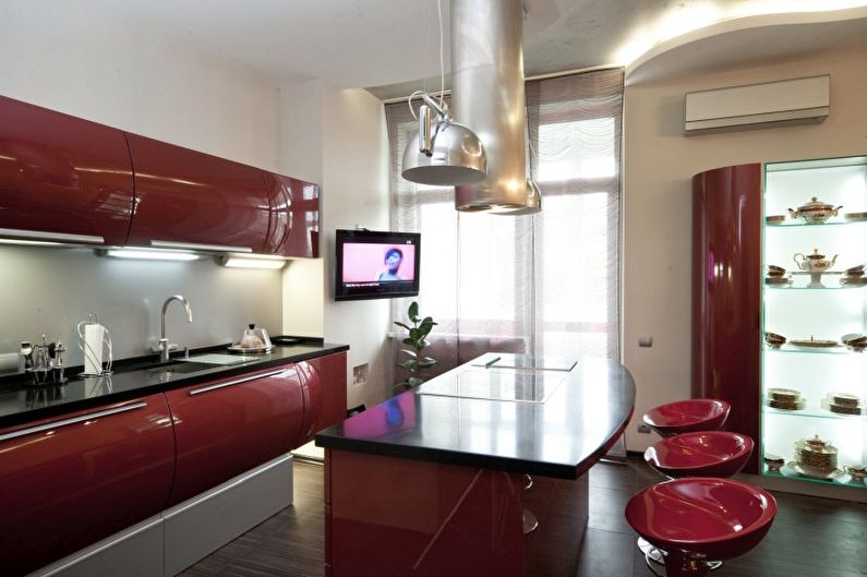 Design d'intérieur de cuisine high-tech - photo