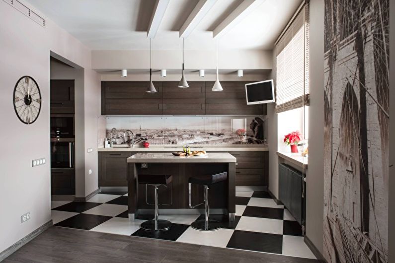 Design d'intérieur de cuisine high-tech - photo
