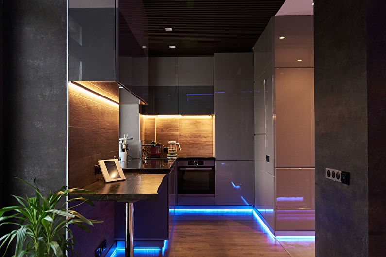 Design d'intérieur de cuisine high-tech - photo