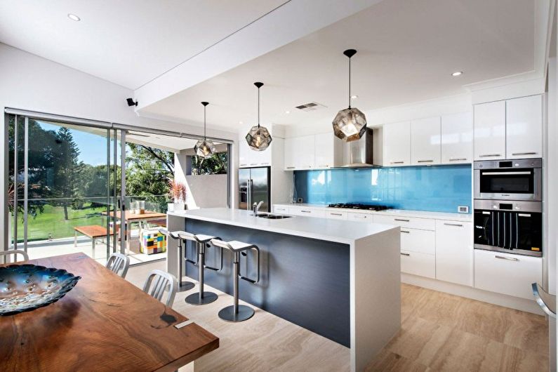 Design d'intérieur de cuisine high-tech - photo
