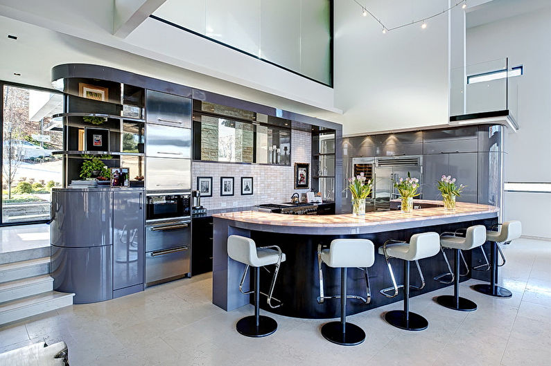 Interior design kitchen in the style of art deco - photo