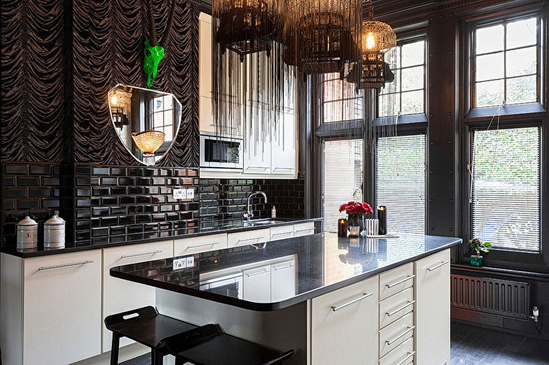 Interior design kitchen in the style of art deco - photo