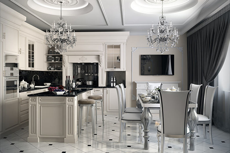 Interior design kitchen in the style of art deco - photo