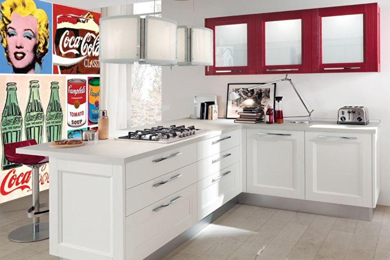 Red kitchen in pop art style - Interior Design