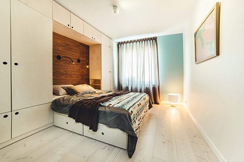 Bedroom - Design of an apartment in the style of minimalism