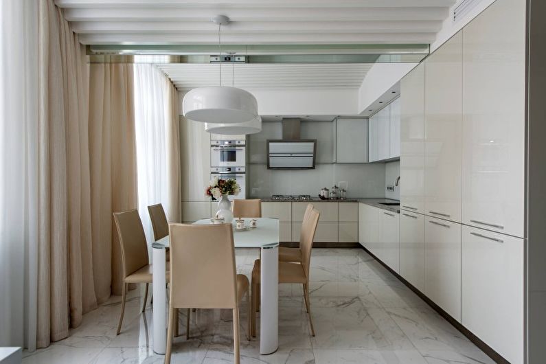 Interior design apartment in the style of minimalism - photo