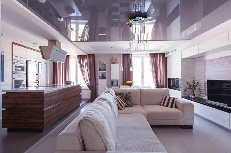 Interior design apartment in the style of minimalism - photo