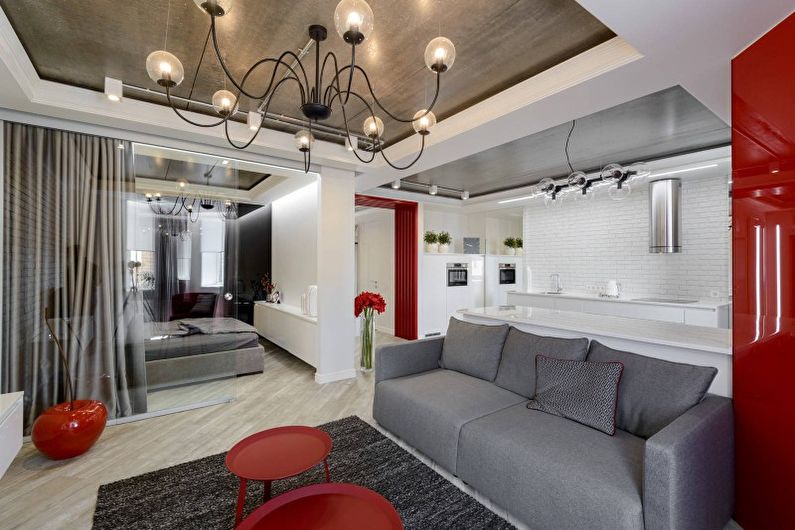 Interior design apartment in the style of minimalism - photo
