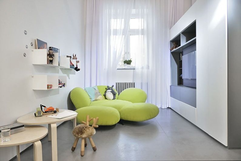 Interior design apartment in the style of minimalism - photo