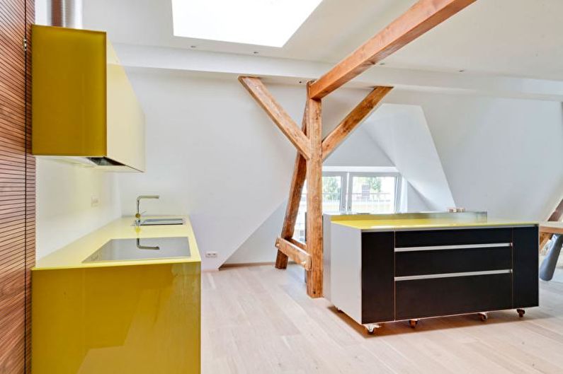 Scandinavian-style yellow kitchen - Interior Design
