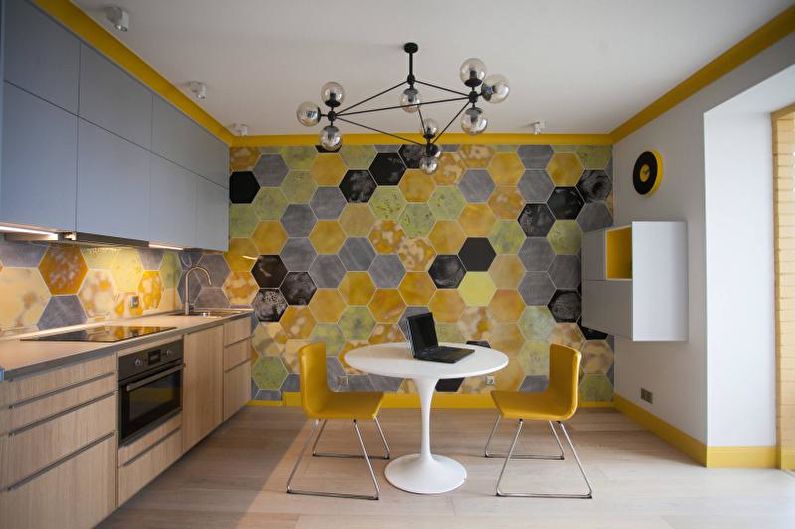 Yellow Kitchen Design - Wall Decoration
