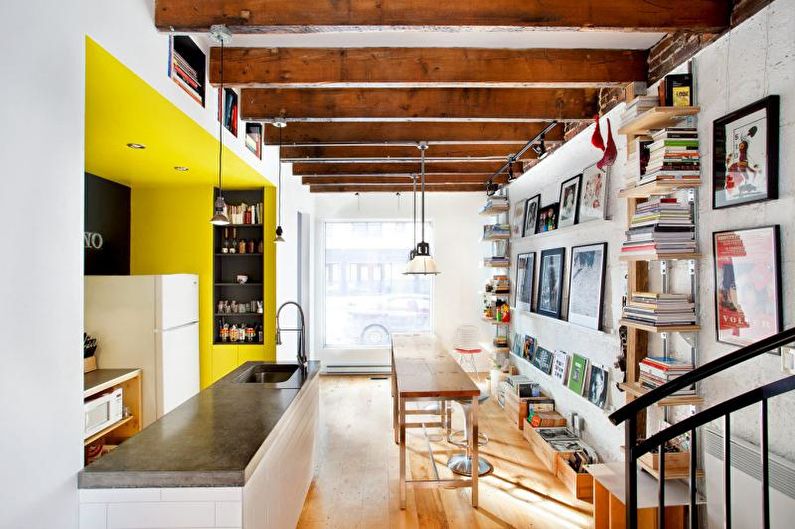 Yellow Kitchen Design - Ceiling Finish