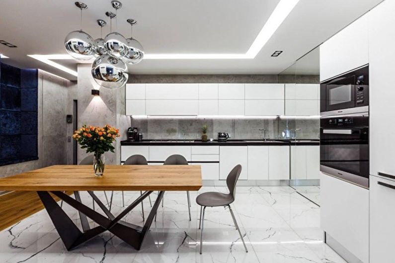 Conception de cuisine dans un style high-tech (80+ photos)