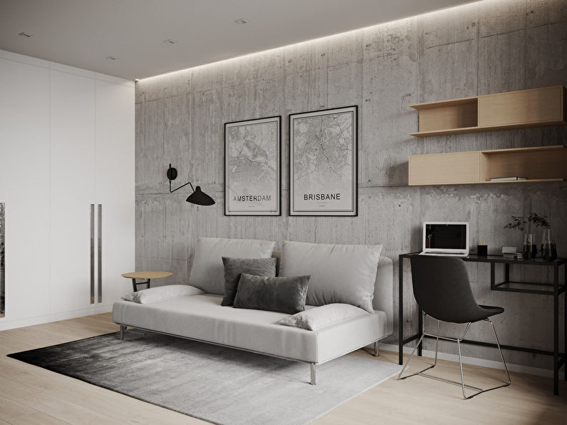 Studio apartment for a young man, 38 m2 - photo 1