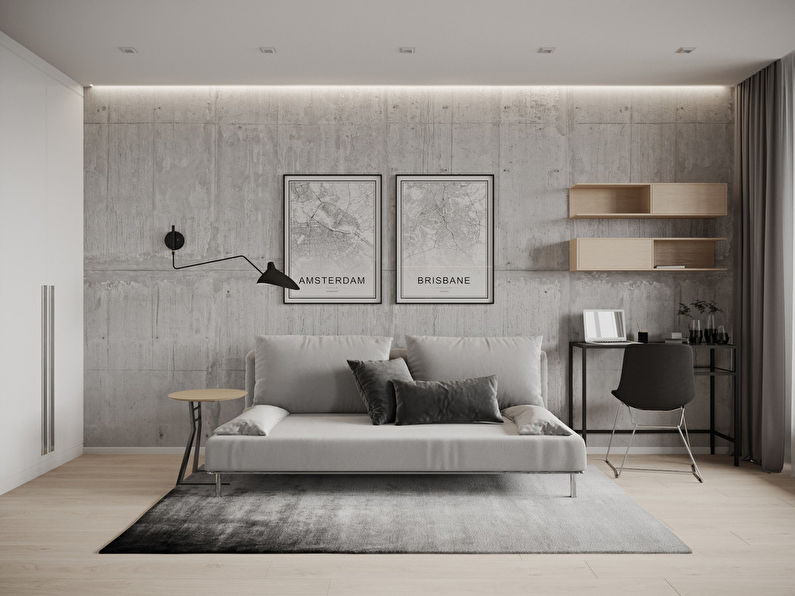 Studio apartment for a young man, 38 m2