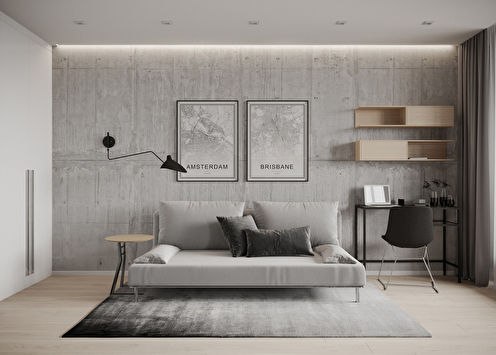 Studio apartment for a young man, 38 m2
