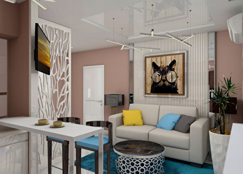The project of the apartment is 38 sq.m.