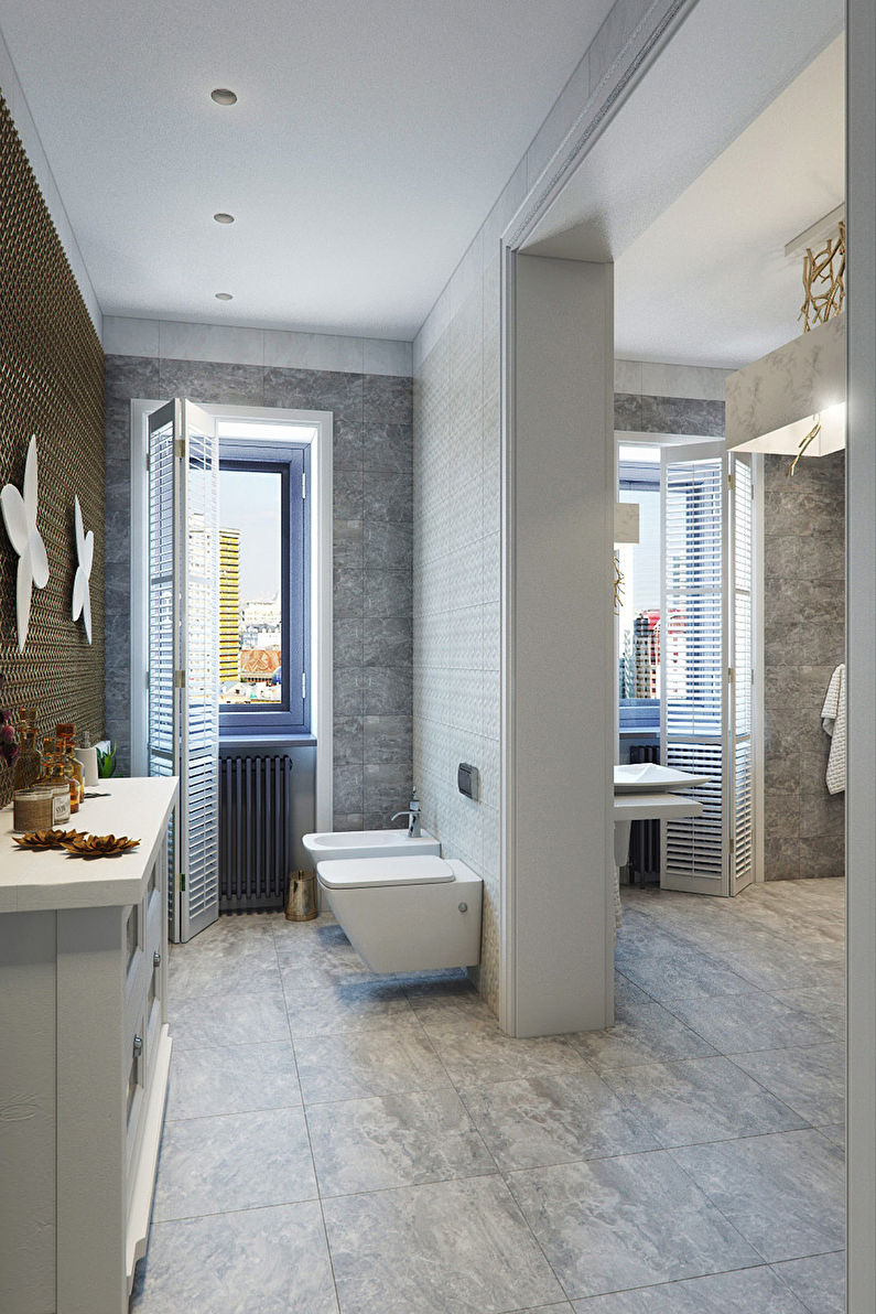 Tension of Faces: Bathroom in a Modern Style - photo 4