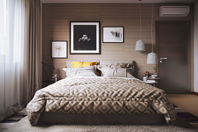 Design of a bedroom in Khrushchev - Modern style