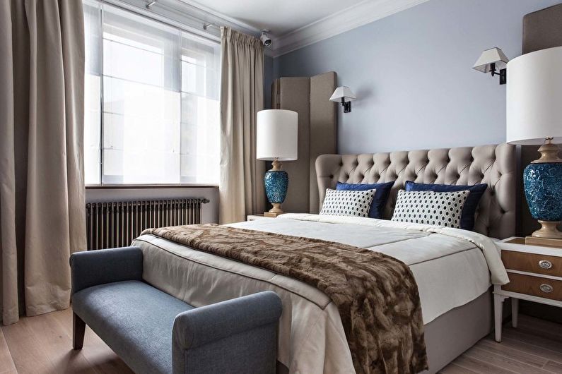 Design of a bedroom in Khrushchev - Classic style