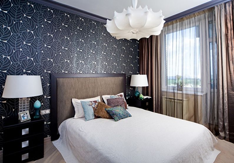 Interior design of a bedroom in Khrushchev - photo