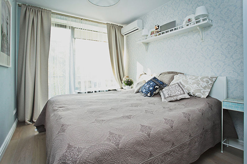 Interior design of a bedroom in Khrushchev - photo