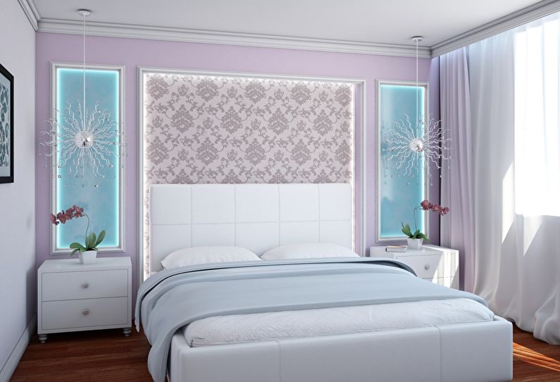 Interior design of a bedroom in Khrushchev - photo