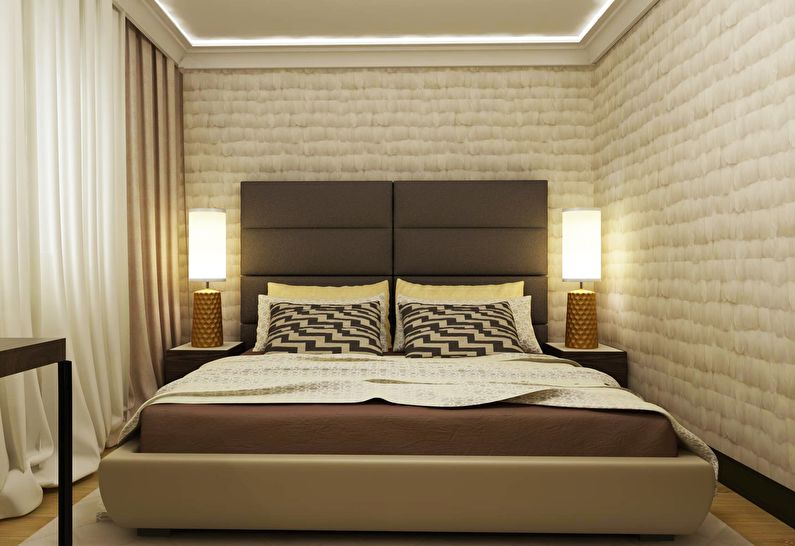 Interior design of a bedroom in Khrushchev - photo