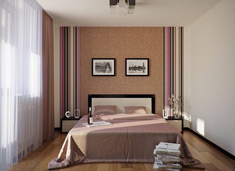 Interior design of a bedroom in Khrushchev - photo