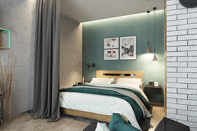 Stylish design of a studio apartment of 40 sq.m.